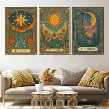 Axquilon 3 Packs Framed Paint by Numbers Kit for Adults 8x10in - color: 3 Pack Tarot with Easel-3