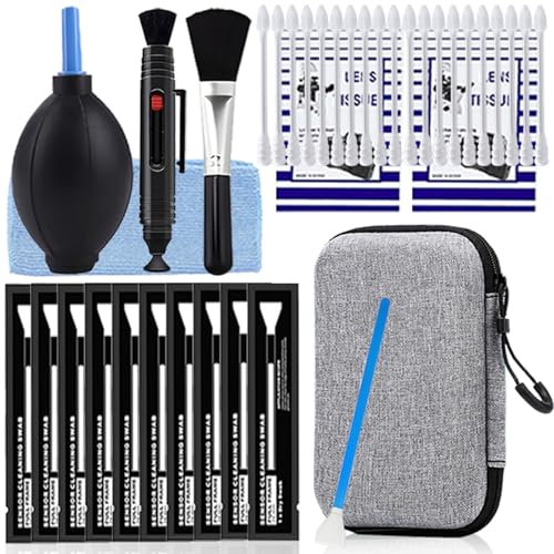 Professional Camera Cleaning Kit(38 pcs) - Including Lens Paper/Blower, APS-C Clean Swabs, Microfiber Cloths, Lens Pen, Clean Brush - DSLR Photography Accessories Lens Cleaning Kit Photographer Gifts