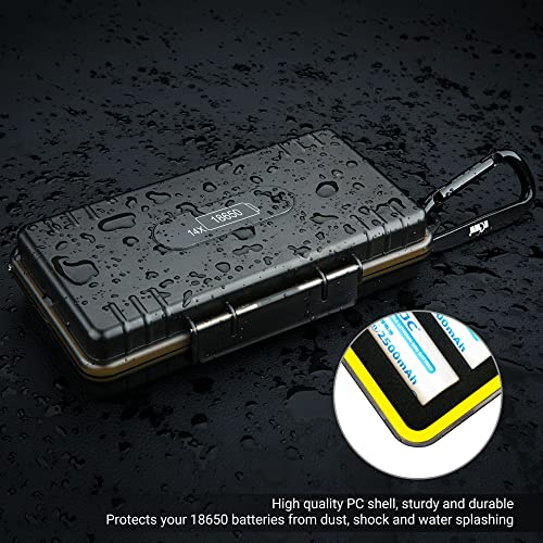 14 Slots 18650 Battery Storage Organizer Case Compact & Waterproof - color: 14 Slots 18650 Battery Case