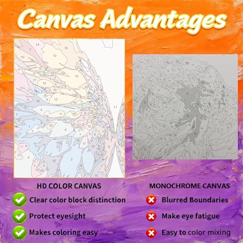 Gemozaic Framed Paint by Numbers Kit for Adults with Easel - Angel Wing - color: BKH1927
