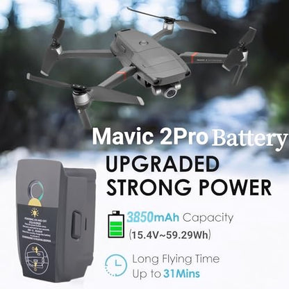 Mavic 2 Pro Battery | 3850mAh 15.4V Intelligent Flight Replacement Battery Compatible with DJI Mavic 2 Pro/Zoom/Enterprise/Advanced Drone