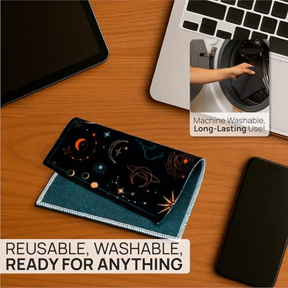 Microfiber Wholesale Quick Cloth Glasses Cleaning Cloths 5x7 Astrology - color: Astrology, size: 5"x7"