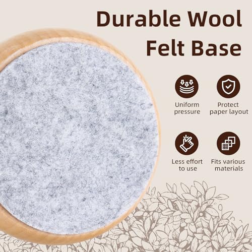 Falling in Art 2.5 Inches Round Wood Block Printing Baren