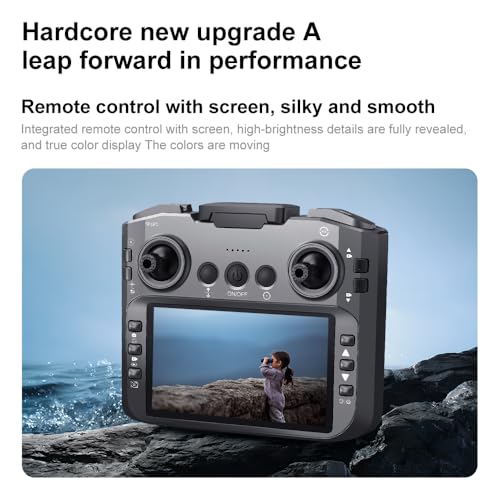 RC Drone with HD Camera for Adults Beginners, FPV Drones with Screen on Controller, Brushless Motor, Intelligent Flight, Gesture Control, 3D Flip, One Key Start, Optical Flow Positioning, Headless Mode, Remote Control RC Quadcopter Beginner-Friendly Aeria