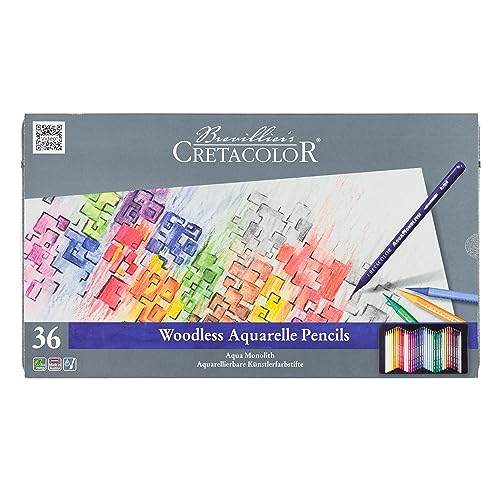 Cretacolor Aqua Monolith Watercolor Pencil Set, 36 Stk, Multi - style: Set of 36