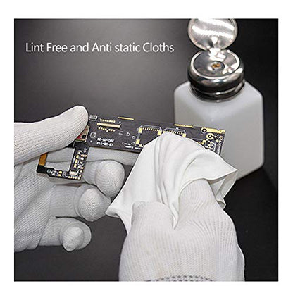 AAWipes Cleanroom Cloth Wipes 9"x9" (Bag of 150 Pcs) Double Knit 100% Polyester Wipers Lint Free Cloths with Ultra-fine Filaments, Laser Sealed Edge, Class 100 Cloths, Ultra-soft Wipes CP14009