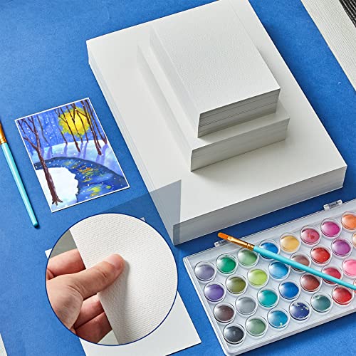 Outus 300 Sheets Watercolor Paper Bulk 3 Sizes 140lb Cold Press White Paper