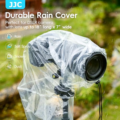 JJC Camera Rain Cover Sleeve for DSLR w/Lens up to 18", Waterproof, 2-Pack - color: 2-Pack