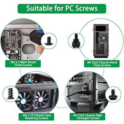 350 Pcs Black Computer Screws Kit PC Motherboard Standoffs SSD Set - color: 350 Pcs Black PC Screw