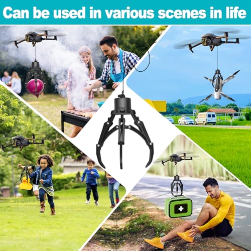 Drone Airdrop System - Remote Control Payload Release Device with Mechanical Claw, Universally Compatible with d Mini 4/Mini 3/Mini 2/Air 3/Air 2S/Mavic Series Drones - color: brown Mechanical Claw