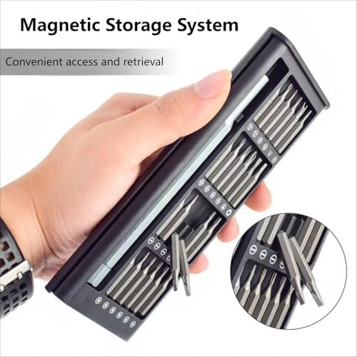 24in1 Mini Precision Screwdriver Set, magnetic Screwdriver case and corrosion-resistant alloy bits for universal phone, computer, home electronics, glasses, watch,clock,drones repair.