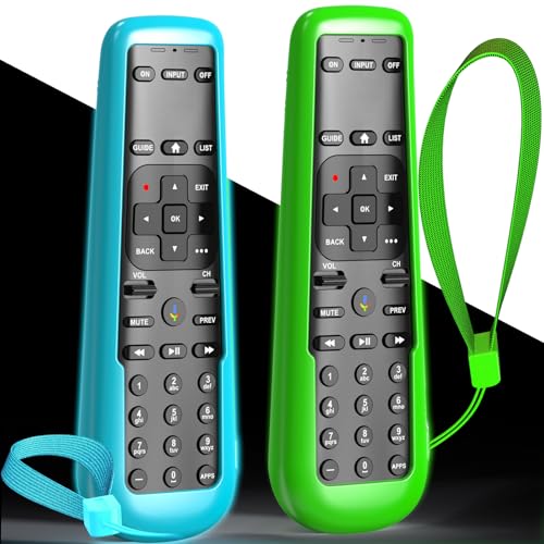 2PACK Case for DirecTV Remote, Cover for AT&T TV Now Receiver C71KW / RC82V Voice Remote Control Skin Sleeve Green Blue - color: Green and Blue