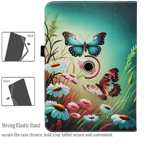 Universal 10 10.1 11 Inch Android 16 15 Tablet Case Cover - color: 03 Butterfly Flowers