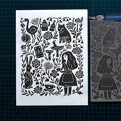 2 Pcs 6x6 Soft Linoleum Carving Block, Linocut Block for Printmaking, Gray - color: Gray, size: 6'' x 6'' 2 Pack