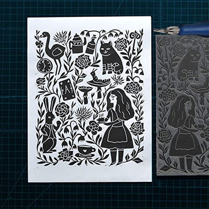2 Pcs 6x6 Soft Linoleum Carving Block, Linocut Block for Printmaking, Gray - color: Gray, size: 6'' x 6'' 2 Pack