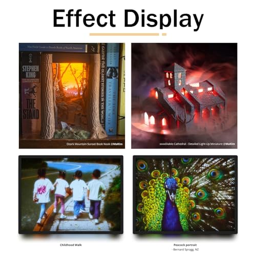 Lithophane Led Backlight Board Kit KC009 KC010 for Bambu Lab H2D/X1/P1P/A1 LED Light Board LED Backlights Makerworld Model Parts USB 3D Print Accessory Photo Model DIY Light Box（2PCS） - size: S
