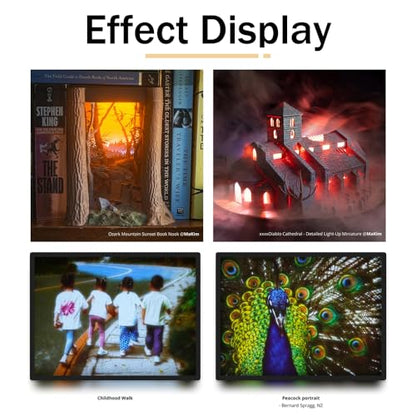 Lithophane Led Backlight Board Kit KC009 KC010 for Bambu Lab H2D/X1/P1P/A1 LED Light Board LED Backlights Makerworld Model Parts USB 3D Print Accessory Photo Model DIY Light Box（2PCS） - size: S