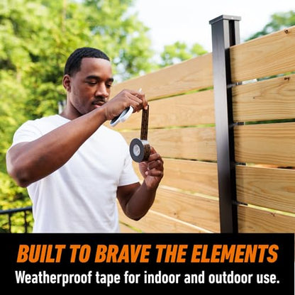 Gorilla - Heavy Duty Double Sided Mounting Tape, Weatherproof, 1" x 60", Black, (Pack of 12) - style: 12 - Pack