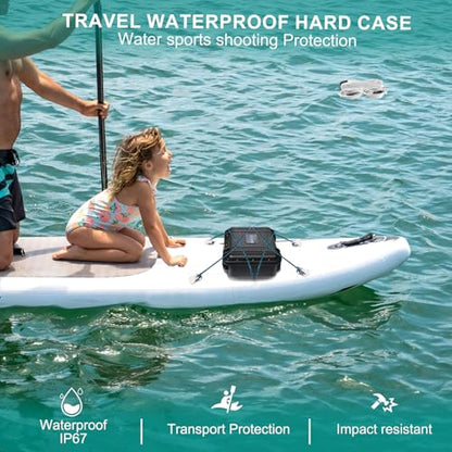 Lekufee Portable Waterproof Hard Case for DJI Neo 1 Drone (NOT for Neo 2), Fly More Combo, DJI RC N3/N2 Remote Controller and Accessories (Case Only)