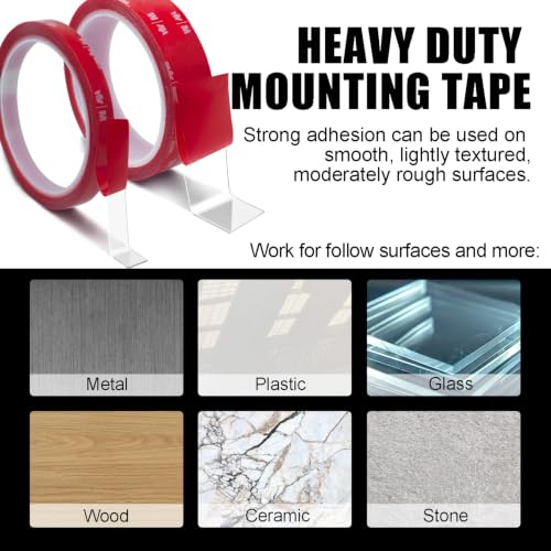 Clear Double Sided Nano Mounting Tape,0.4 inch *10 FT Two Sided Foam Tape