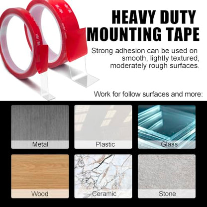 Clear Double Sided Nano Mounting Tape,0.4 inch *10 FT Two Sided Foam Tape