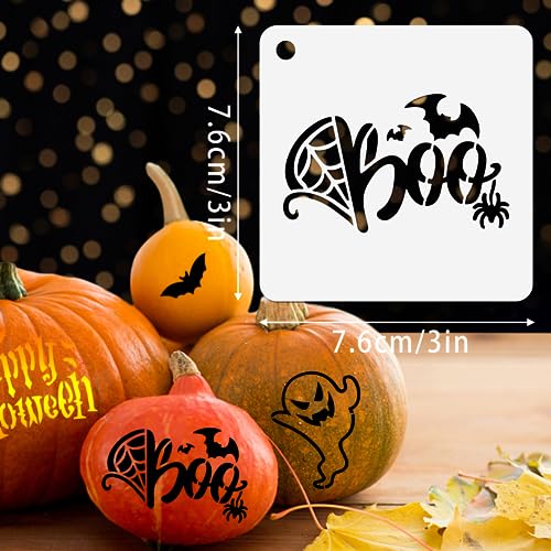 Augshy 56 Pack Small Halloween Pumpkin Stencils for Painting Crafts - style: Halloween