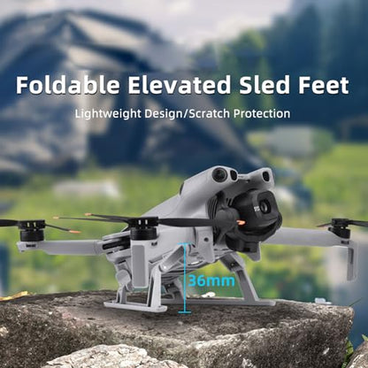 Akozon Drone Landing Gear Replacement Foldable Extended Release Lightweight ABS Landing Legs Accessories for MINI 5 PRO Drone Aircraft