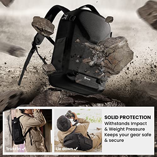 TARION Hard Shell Camera Backpack Bag for Photographers Compact 13L TRH - color: Black, size: Large