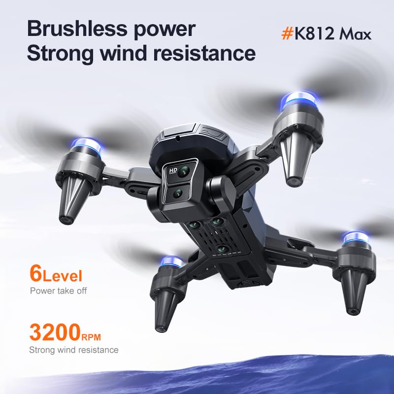 GPS Drone with 4K Camera for Adults, Brushless Motor, Beginner Drone Gifts
