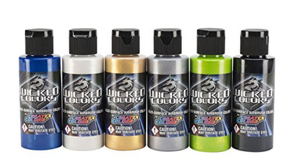 Wicked Colors 2-Ounce Wicked Airbrush Set, Pearl - style: Wicked Colors Pearl Set