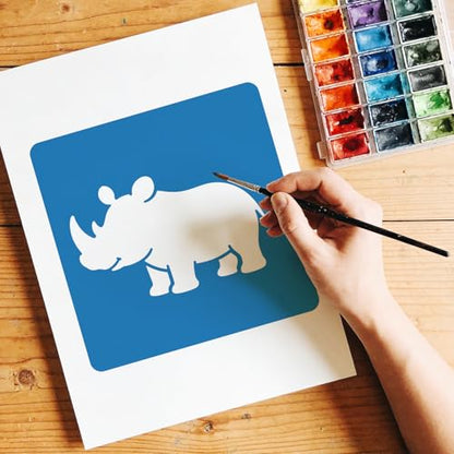 CUTHOLLOW 25 PCS Animals Painting Shape Stencils Sets - style: 25pcs-Animals