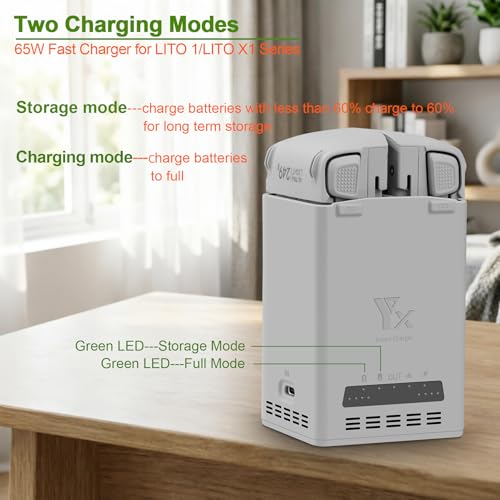 Dual Battery Charging Hub Compatible with DJI Lito 1/X1 Drone Batteries