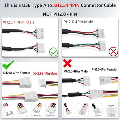 USB A Female to XH2.54 4Pin Motherboard Connector Converting Cable 30cm - style: Female