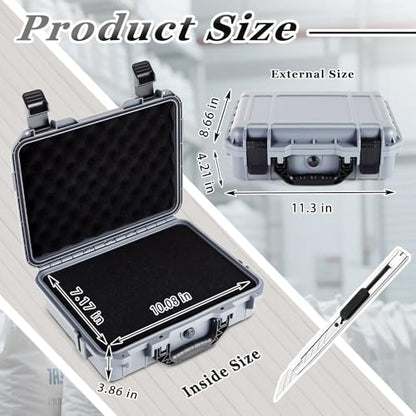 Relaxweex 11.3 x 8.7 x 4.2 Inch Hard Case, Grid Shell, Gray - color: Gray, size: 11.3 x 8.7 x 4.2 Inch, style: Grid Shell