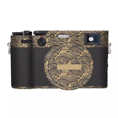 Anti-Scratch Camera Cover Skin Sticker for Fujifilm X100V Protector Vinyl Film Skin Protective Decoration(Wave Gold) - color: Wave Gold
