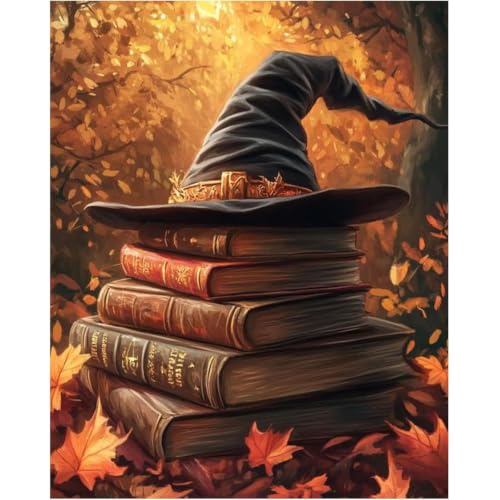 Witch's Hat Paint by Numbers for Adults - Paint by Number Books on Canvas - color: MT22177