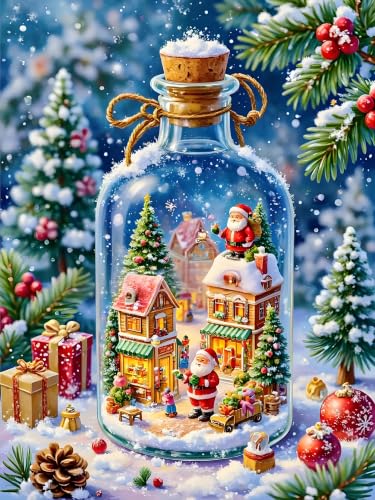 Axquilon Christmas Diamond Art Kits for Adults 12x16 inch - color: Christmas