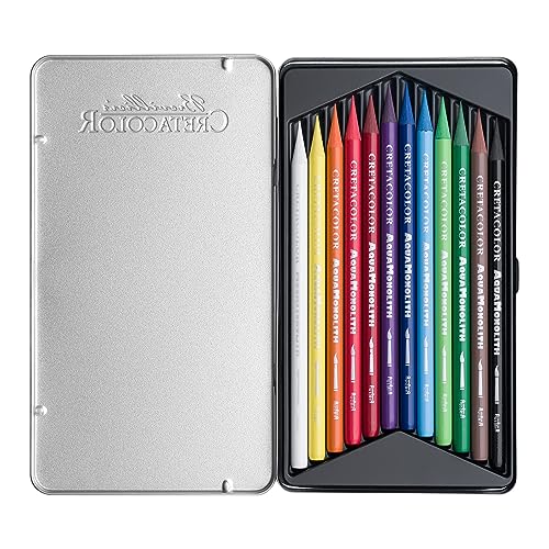 Cretacolor Aqua Monolith Watercolor Pencil Set, 12 Stk, Multicolor - style: Set of 12