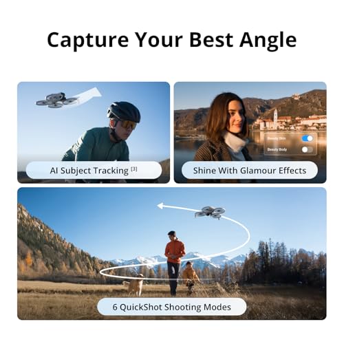 DJI Flip (RC-N3) Bundle, Drone With 4K UHD Camera for Adults, Under 249 g, 3-Axis Gimbal Stabilization, Propeller Arm Fixed Clamp,Landing Gear,Carrying Case,Drone Strobe Light