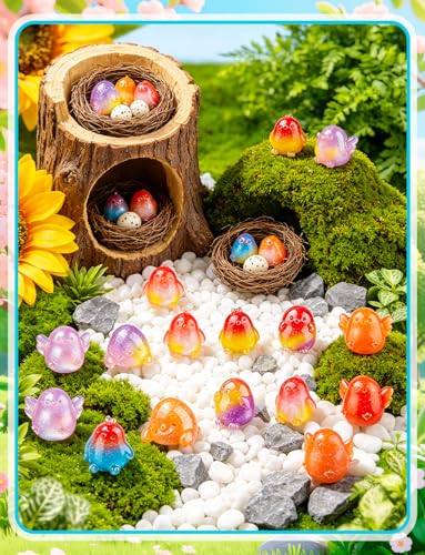 2 Pcs Mini Cute Tit Birds Figurines Silicone Mold, (6-Cavity) - color: 2 Pc Tit Birds White