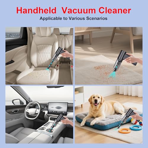 Compressed Air Duster&Vacuum Cleaner, 3-in-1 150000RPM Cordless Air Blower