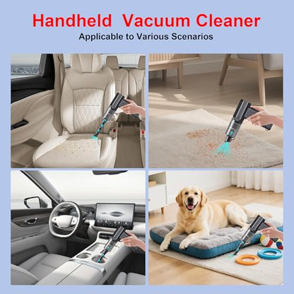 Compressed Air Duster&Vacuum Cleaner, 3-in-1 150000RPM Cordless Air Blower