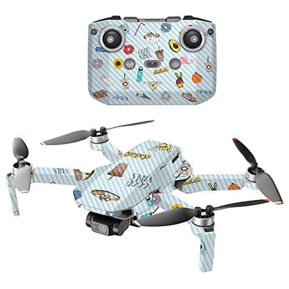 MightySkins Carbon Fiber Compatible With DJI Mini 2 Portable Drone - VSCO Girl | Protective, Durable Textured Carbon Fiber Finish | Easy To Apply, Remove, and Change Styles | Made in the USA - color: VSCO2