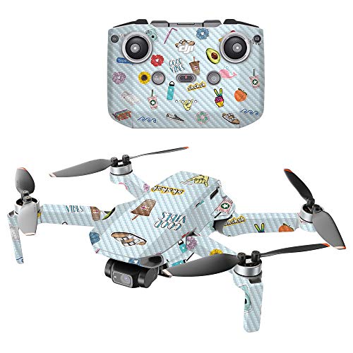 MightySkins Carbon Fiber Compatible With DJI Mini 2 Portable Drone - VSCO Girl | Protective, Durable Textured Carbon Fiber Finish | Easy To Apply, Remove, and Change Styles | Made in the USA - color: VSCO2