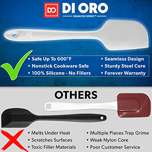 DI ORO Large Silicone Spatula - 600F Heat Resistant, Stone - color: Stone