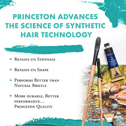 Princeton Catalyst Angle Bright Brush, Synthetic, Long Handle, Size 3, 1 Count - size: Size 3 Angle Bright