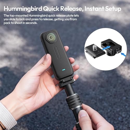 ULANZI VL03 40in Invisible Selfie Stick Motorcycle Bike Mount Kit