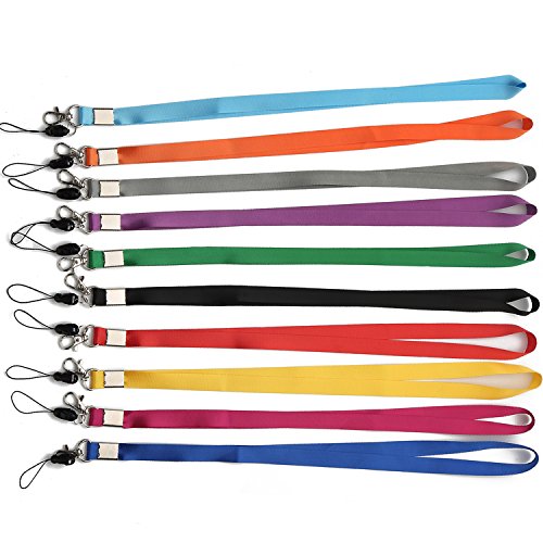 YOUOWO 10Pcs Neck Lanyards Lightweight 10Colors,For ID Badges Holder