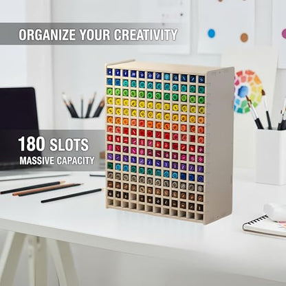 DAYUMKOU 2 Pcs 180 Marker Organizer Holder with 5mm Wood Plastic Board