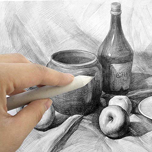 Onwon Paper Blending Stumps and Tortillions Sandpaper Pencil Sharpener Pointer Art Blenders with Kneaded Eraser for Student Sketch Drawing Tools